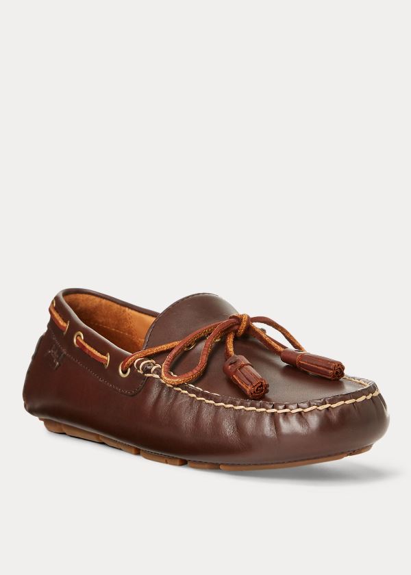 Men's Polo Ralph Lauren Anders Tasseled Leather Driving Shoes | 543291SEF